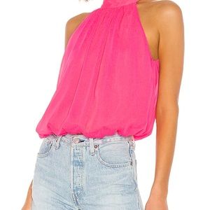 Alice + Olivia Maris Halter blouse